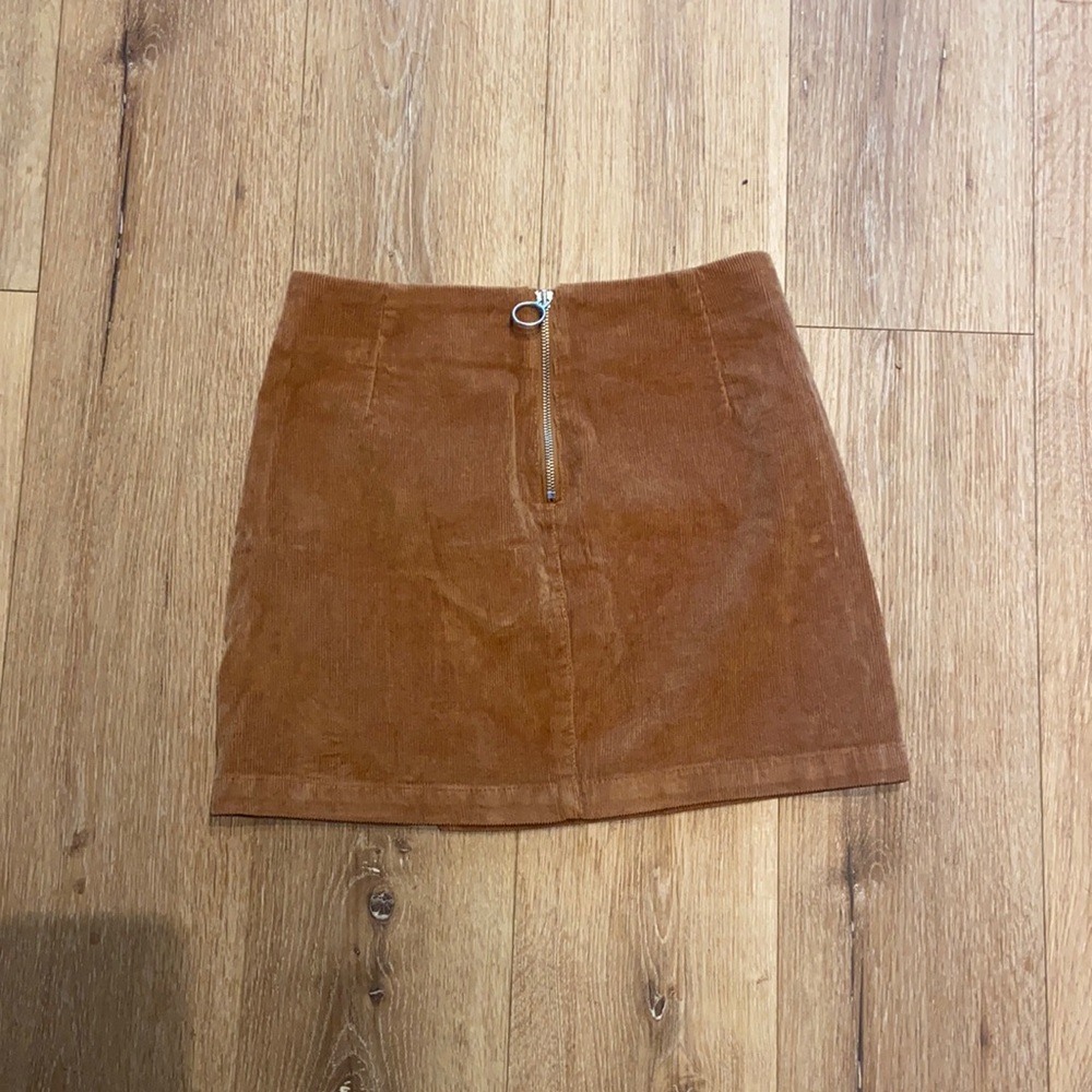 Burnt Orange Corduroy Mini Skirt